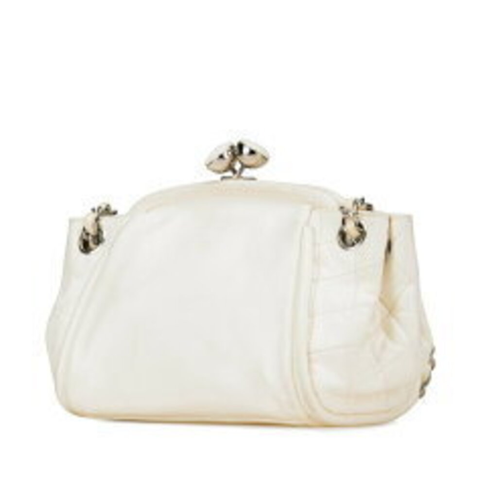 Chanel Mark Coco Bag Chain Shoulder White Lambskin